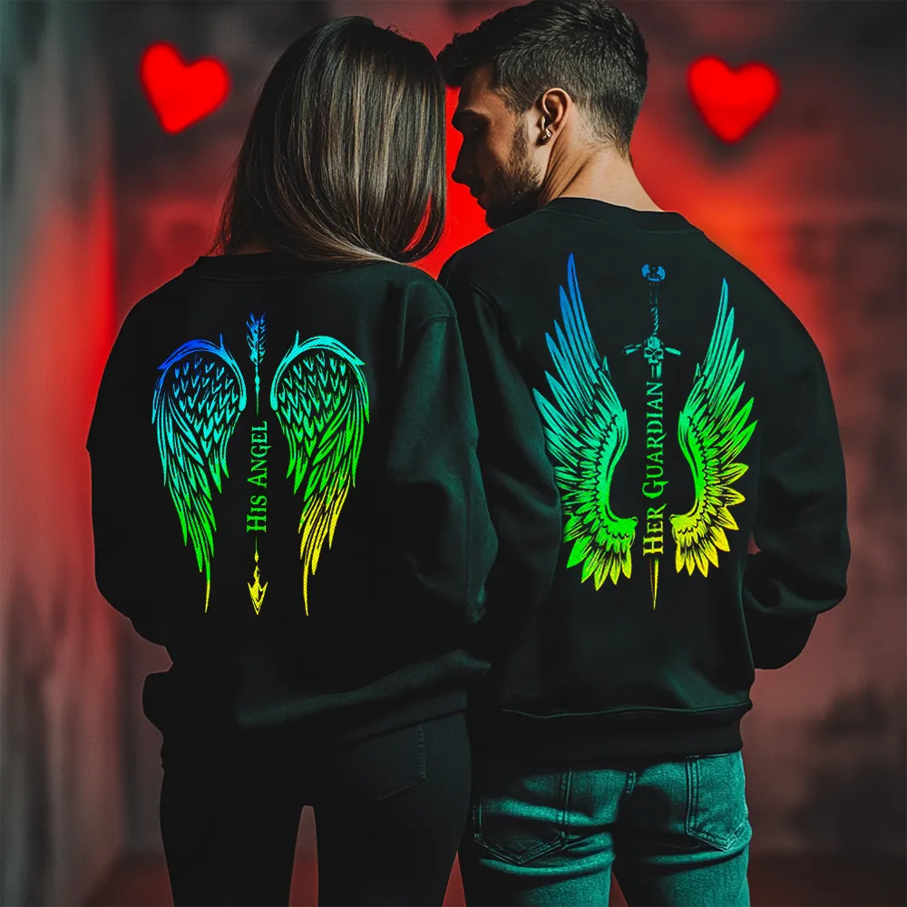 Unisex bluze pentru cupluri Angel / Guardian