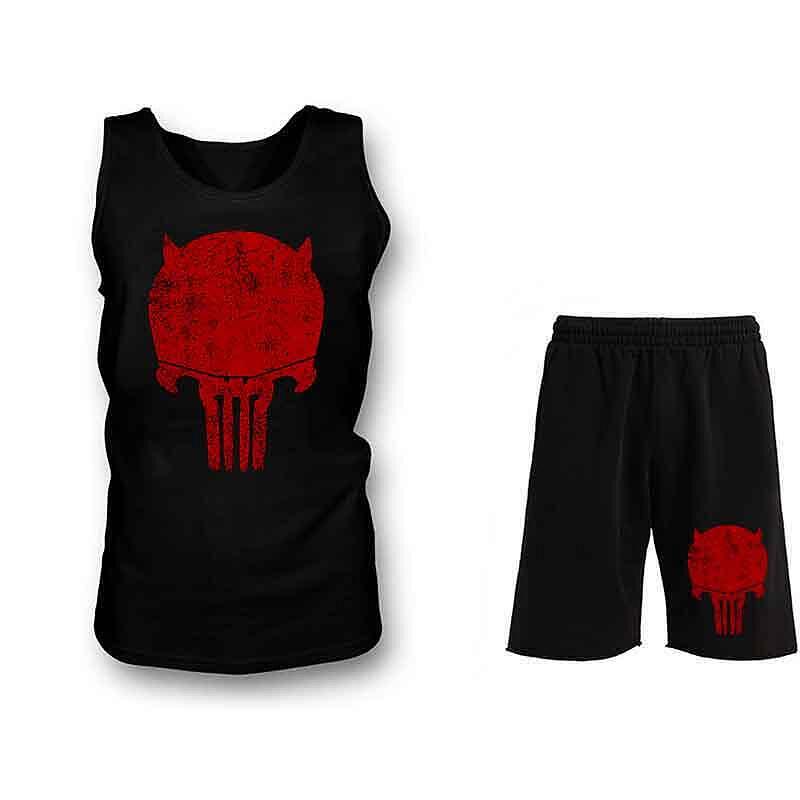 Echipamentul scurt maieuri Red Devil Skull