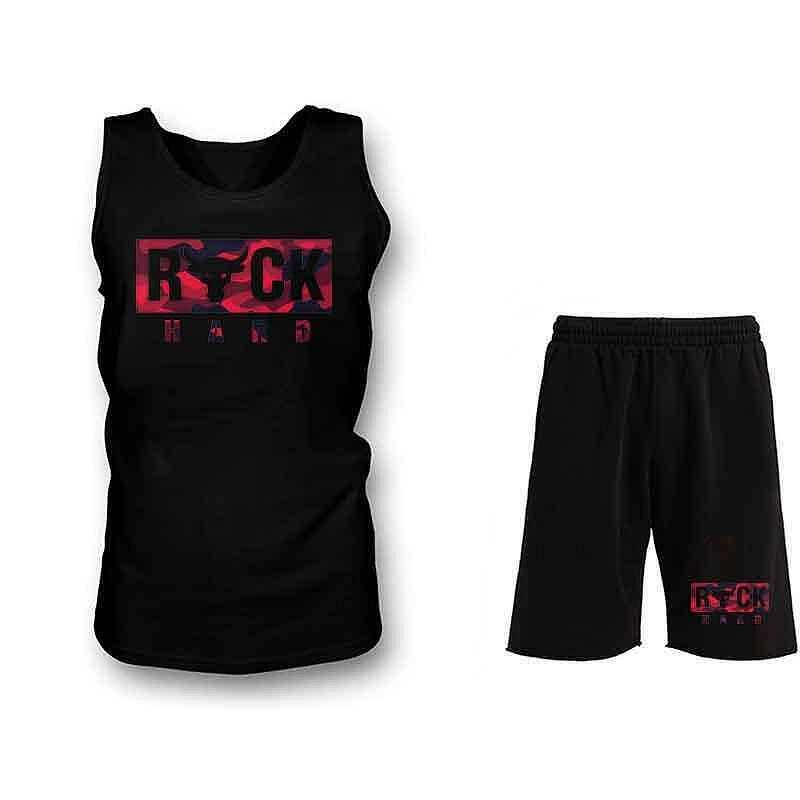 Echipamentul scurt maieuri Rock Hard Camo Red