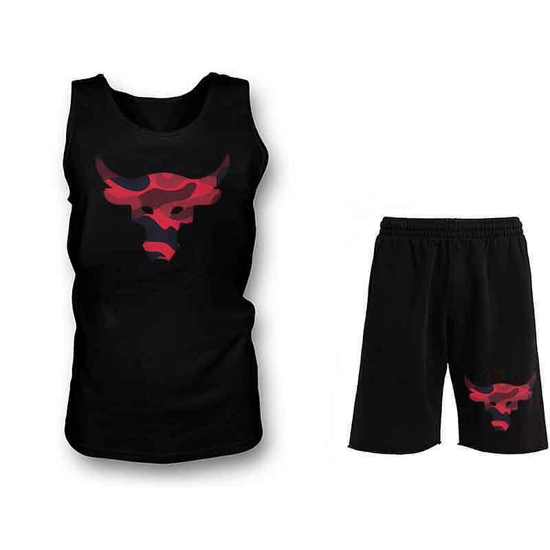 Echipamentul scurt maieuri Taur Camo Rosu