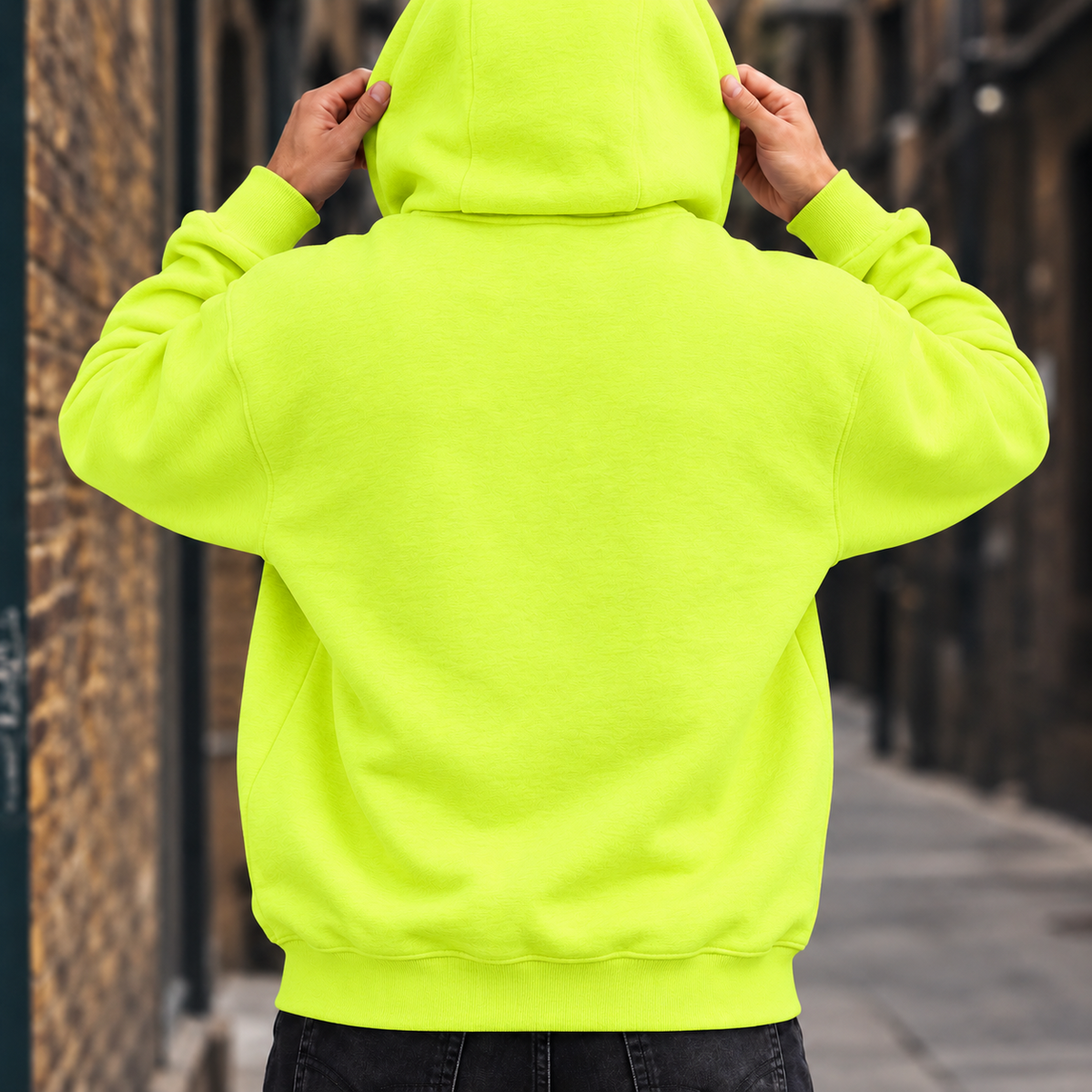 Hanorac SnakeBlue Neon yellow - spate