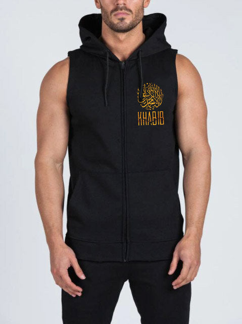 Hanorace fără maneca Khabib Gold cu fermoar