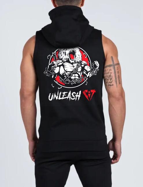 Hanorace fără maneca UNLEASH cu fermoar