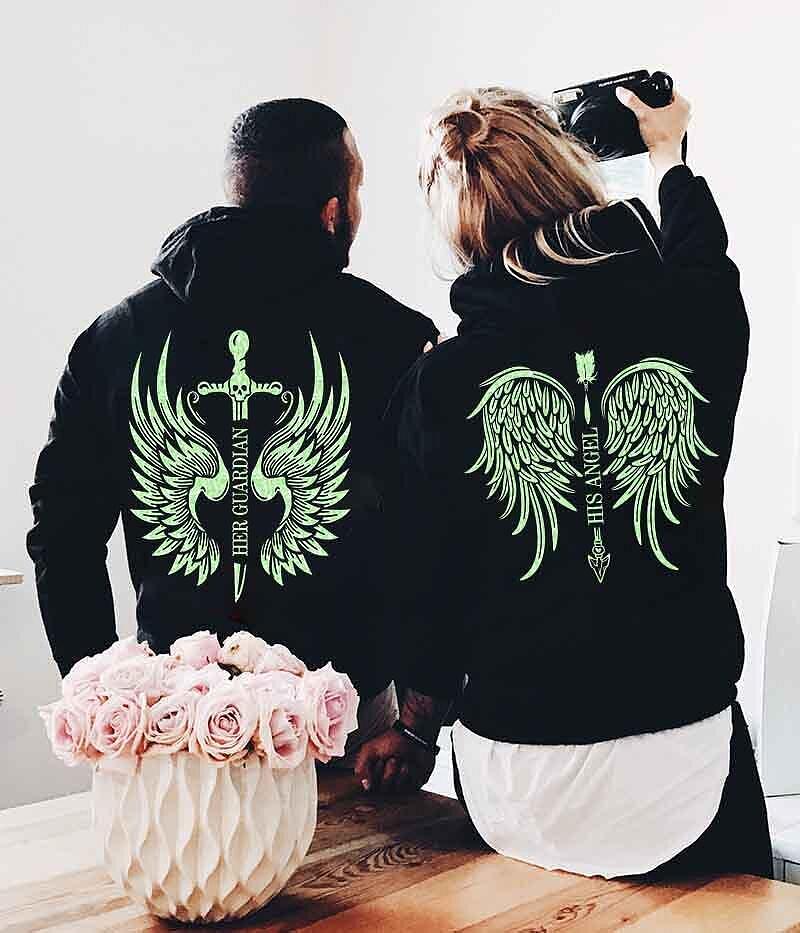 Hanorace pentru cupluri Angel and Guardian New