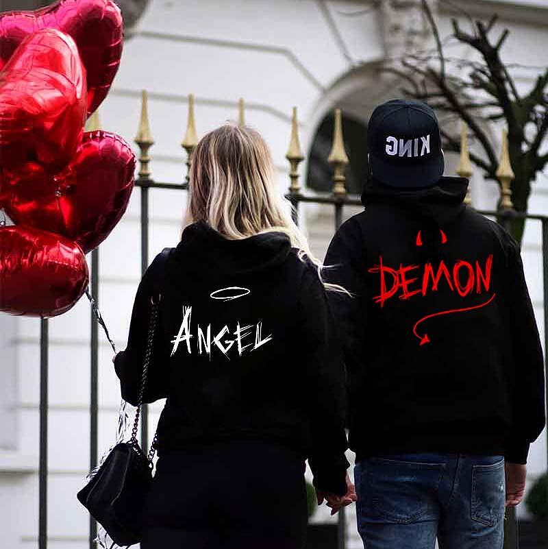 Hanorace pentru cupluri Angel Demon 2