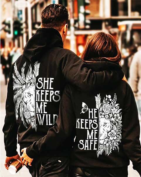 Hanorace pentru cupluri WILD / SAFE