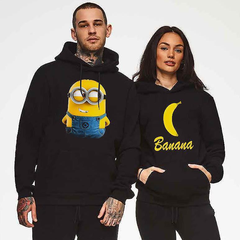 Hanorace pentru cupluri Minions Banana