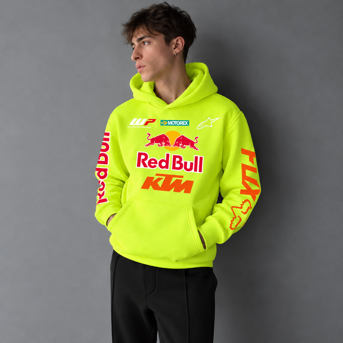 Hanorace RedBull KTM Neon yellow - față
