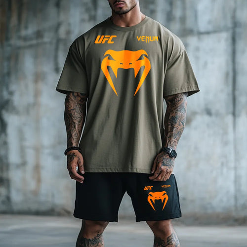 Premium Oversized Echipamentul scurt Venu Or kha
