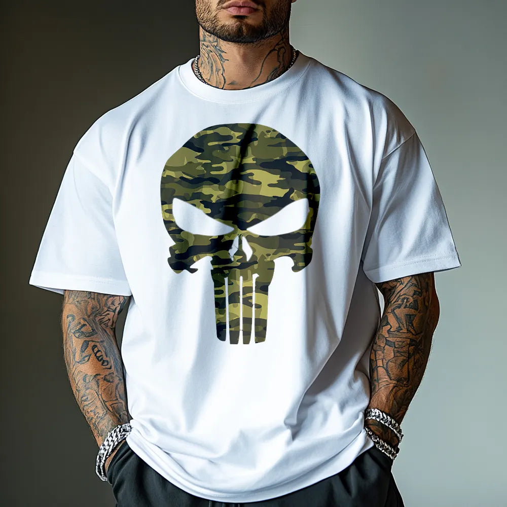 Tricou Unisex Oversized Military Skull