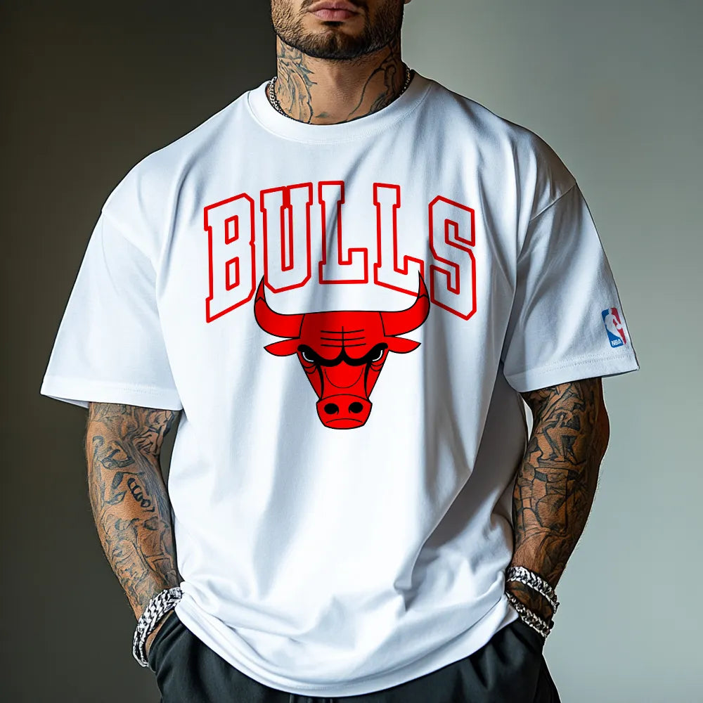 Tricou Unisex Oversized BullsRed23