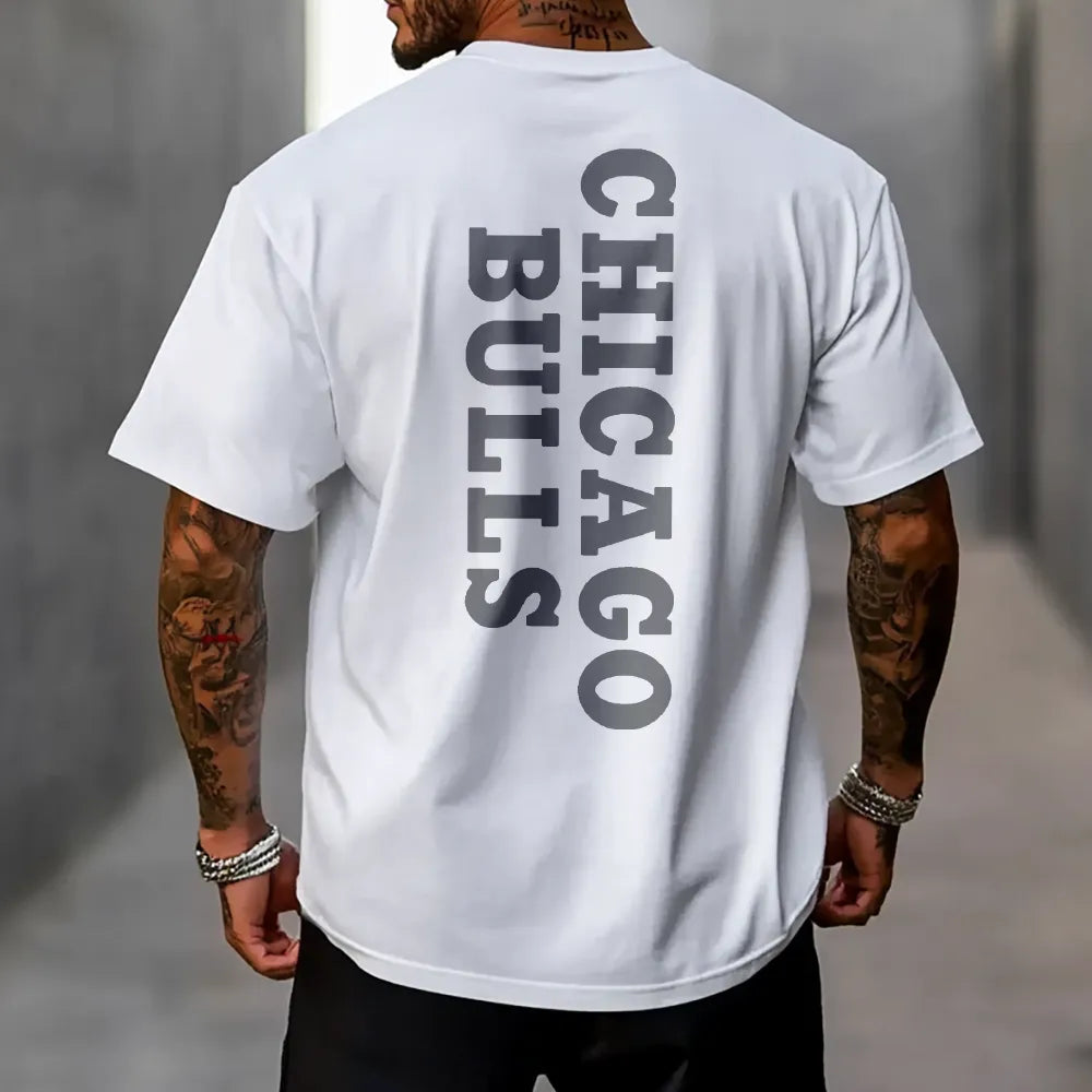 Tricou Unisex Oversized Bulls Silver