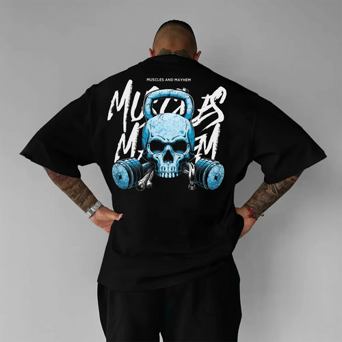 Tricou Unisex Oversized Muscles and Mayhem