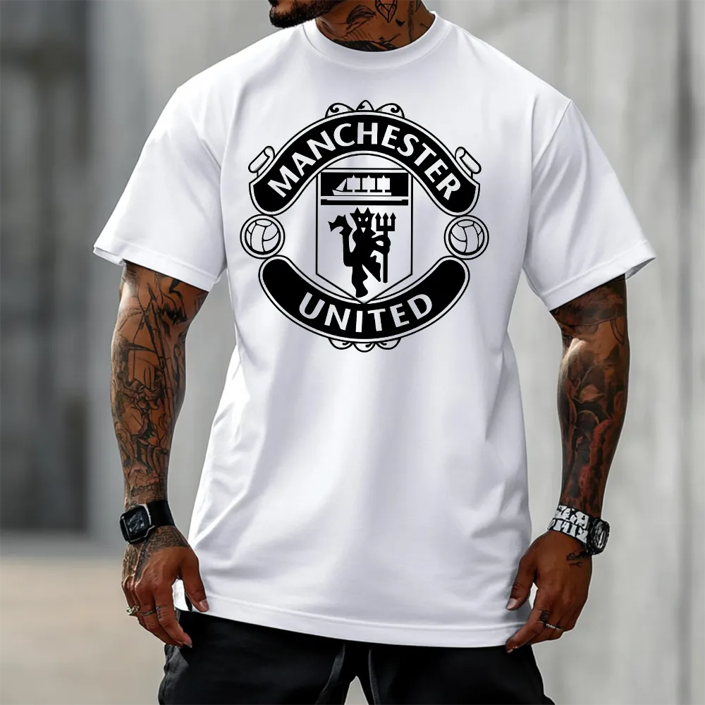 Tricou Unisex Oversized ManUNTD B/W wh