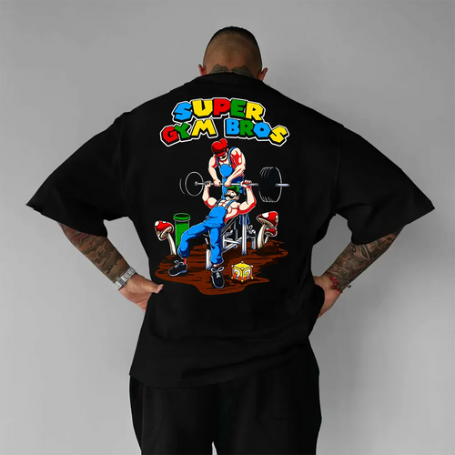 Tricou Unisex Oversized Super Gym Bros