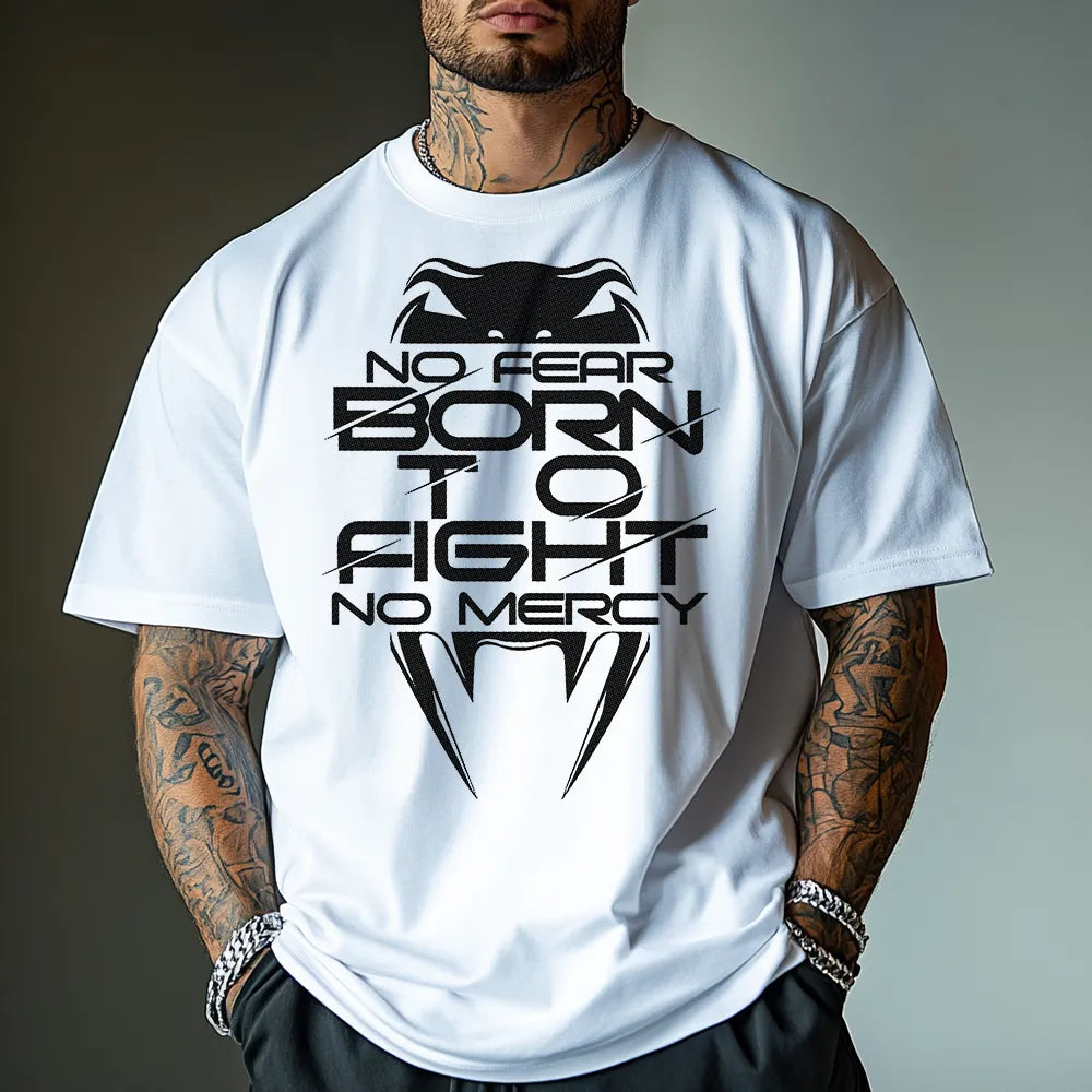 Tricou Unisex Oversized Born To Fight wh