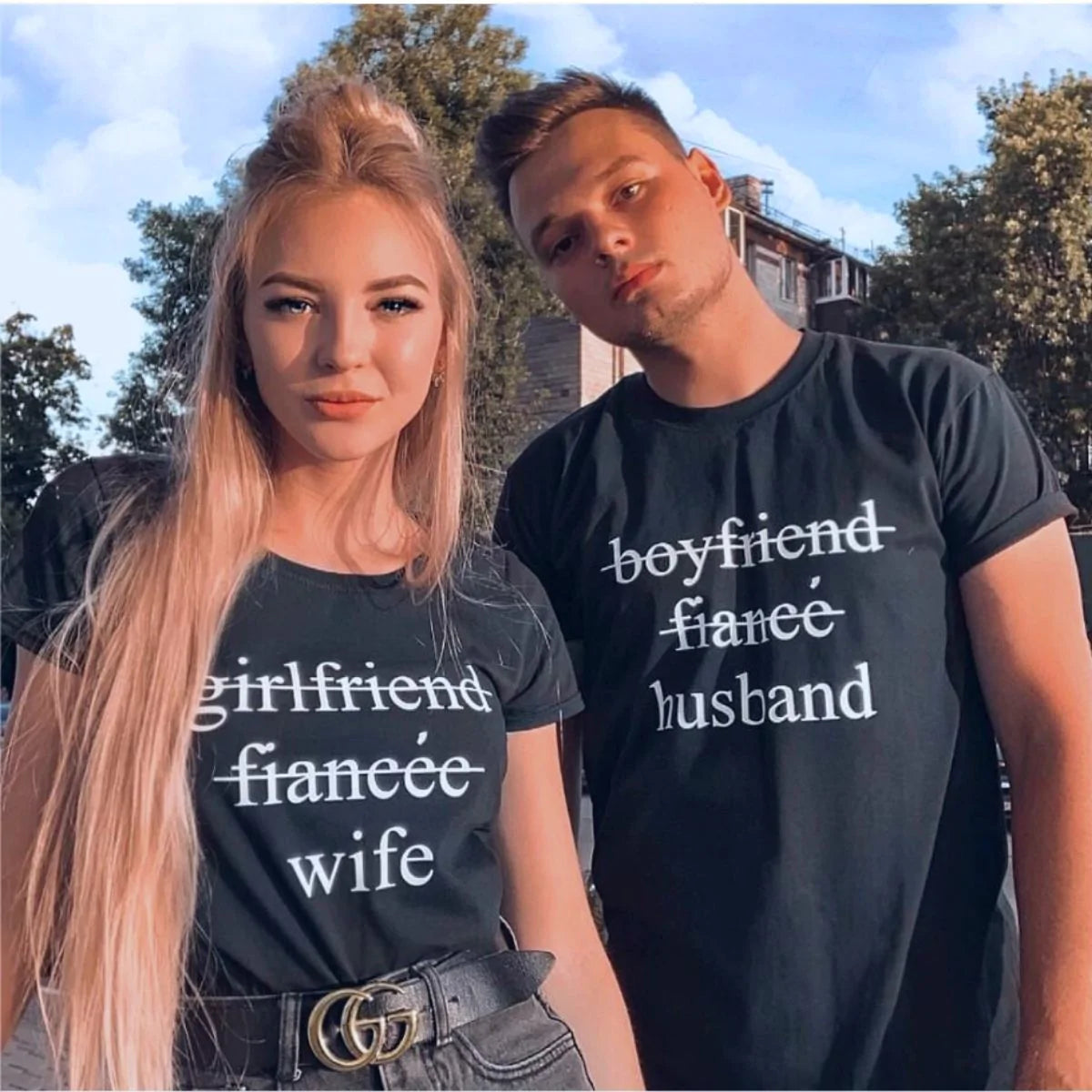 Tricouri pentru cupluri Husband Wife