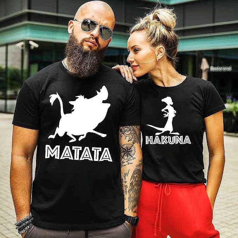 Tricouri pentru cupluri Hakuna Matata