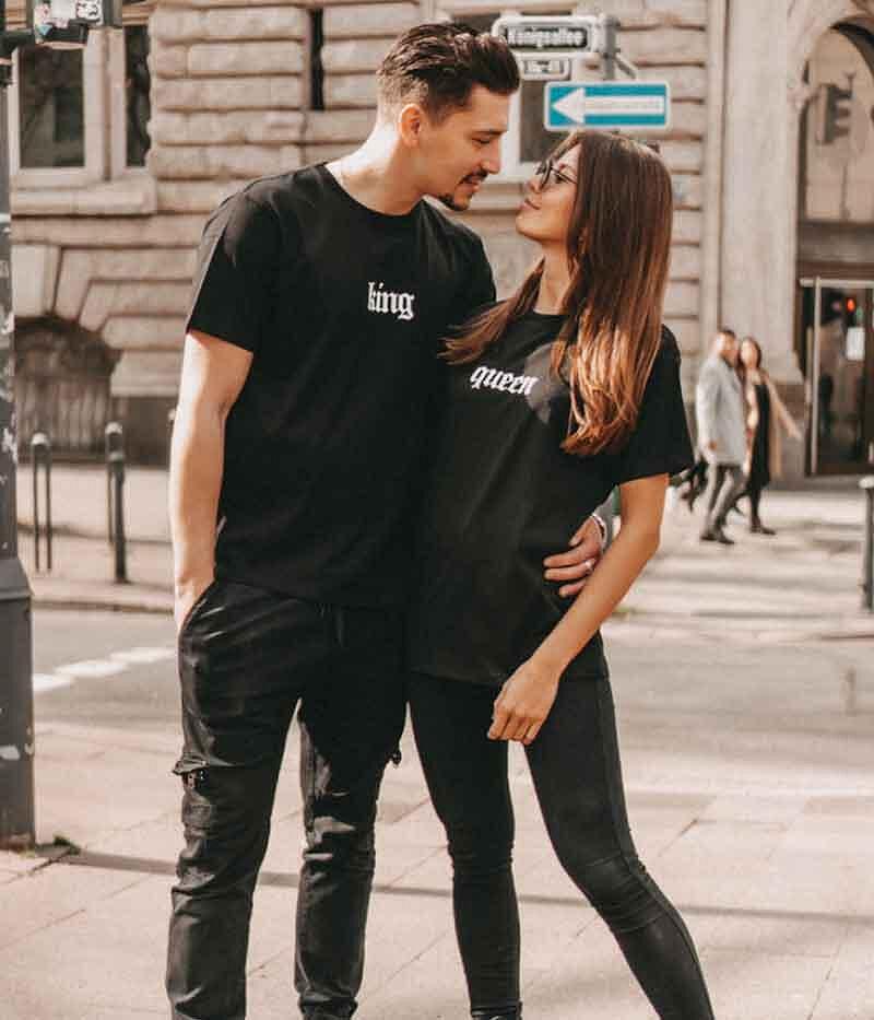 Tricouri pentru cupluri king queen