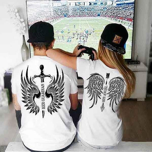 Tricouri pentru cupluri Angel Guardian W