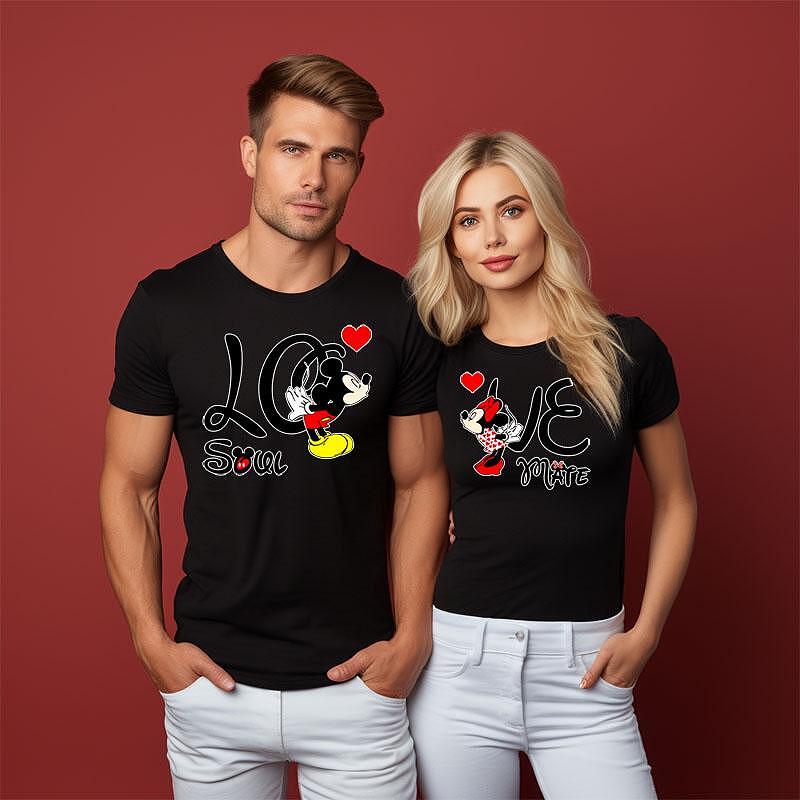 Tricouri pentru cupluri Lo Ve Soul Mate 2