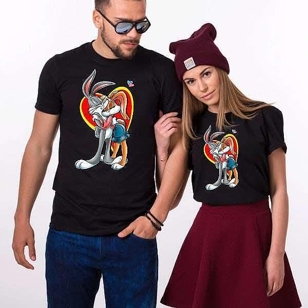 Tricouri pentru cupluri Bunny Love