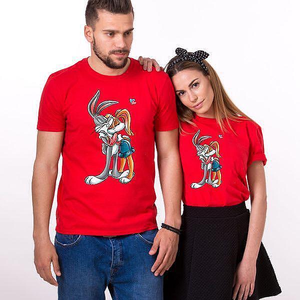 Tricouri pentru cupluri Bunny Love r