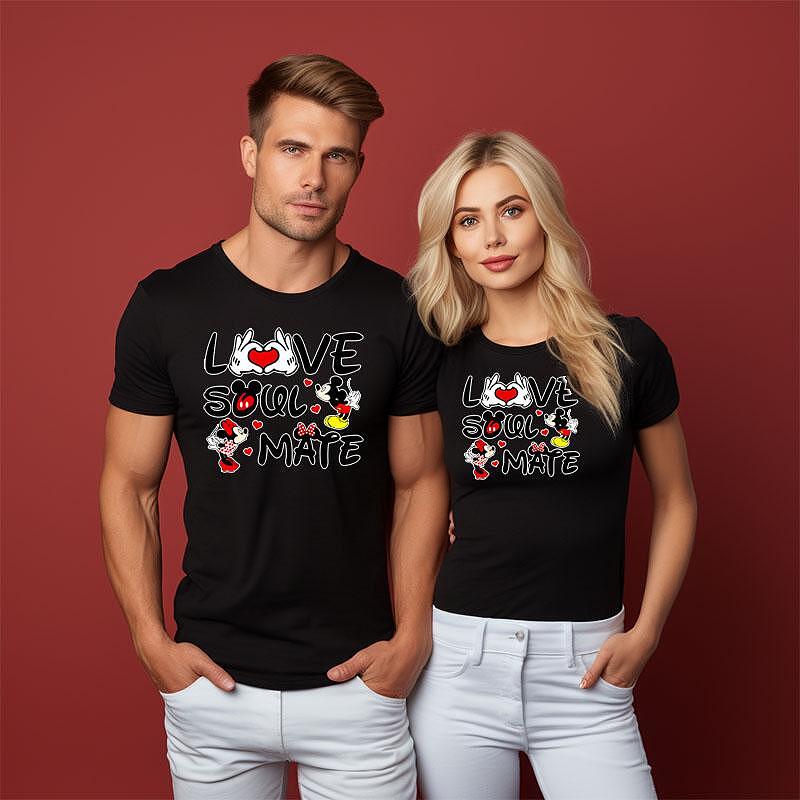 Tricouri pentru cupluri Lo Ve Soul Mate