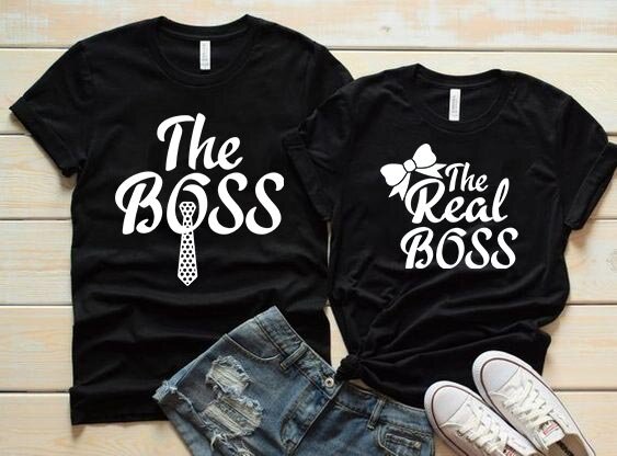 Tricouri pentru cupluri THE BOSS