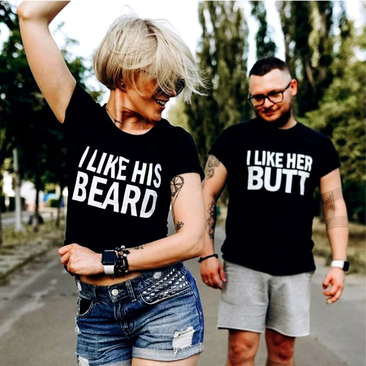 Tricouri pentru cupluri BeardButt