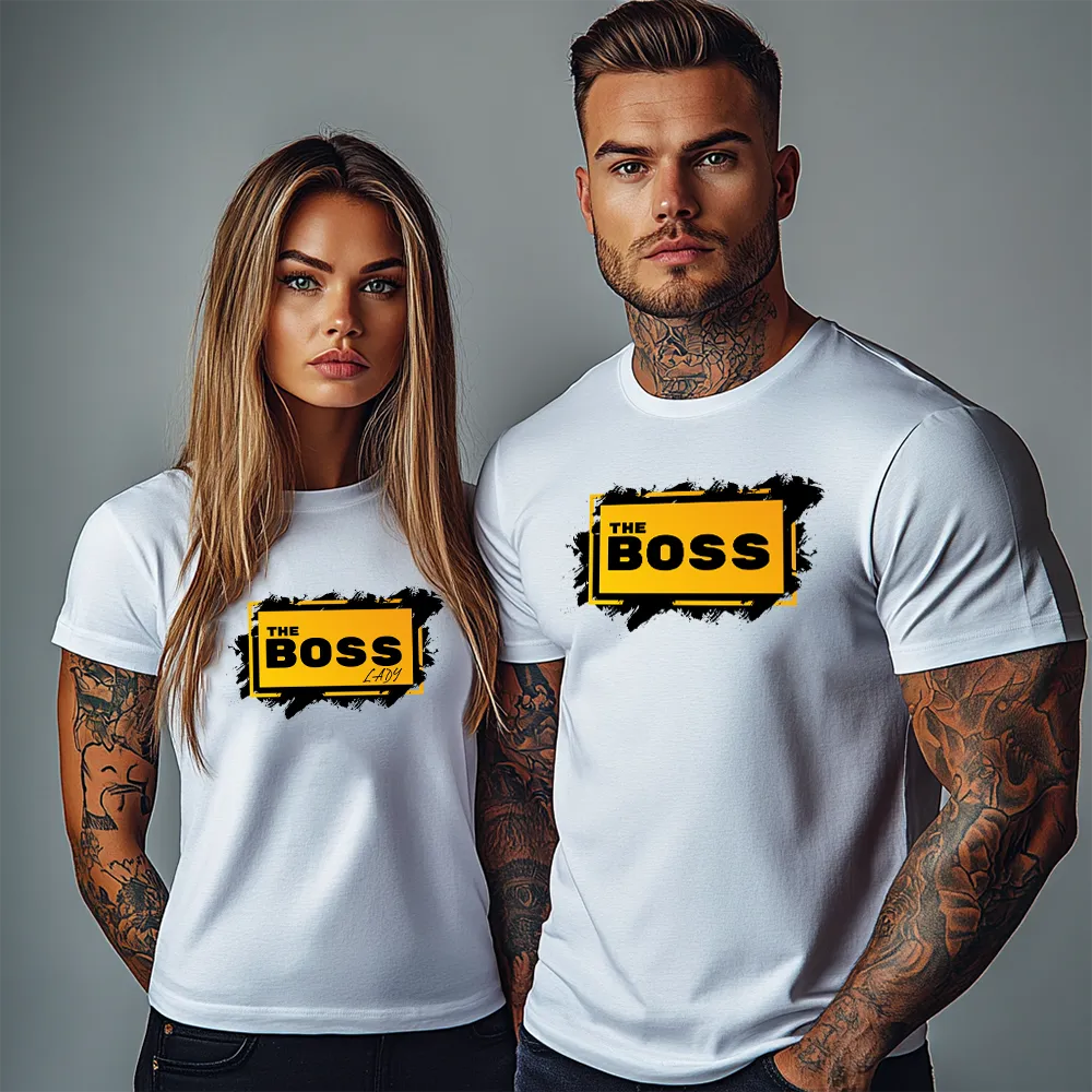 Tricouri pentru cupluri The Boss Y wh