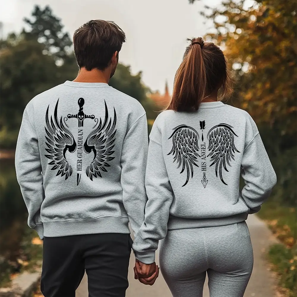 Unisex bluze pentru cupluri Angel / Guardian