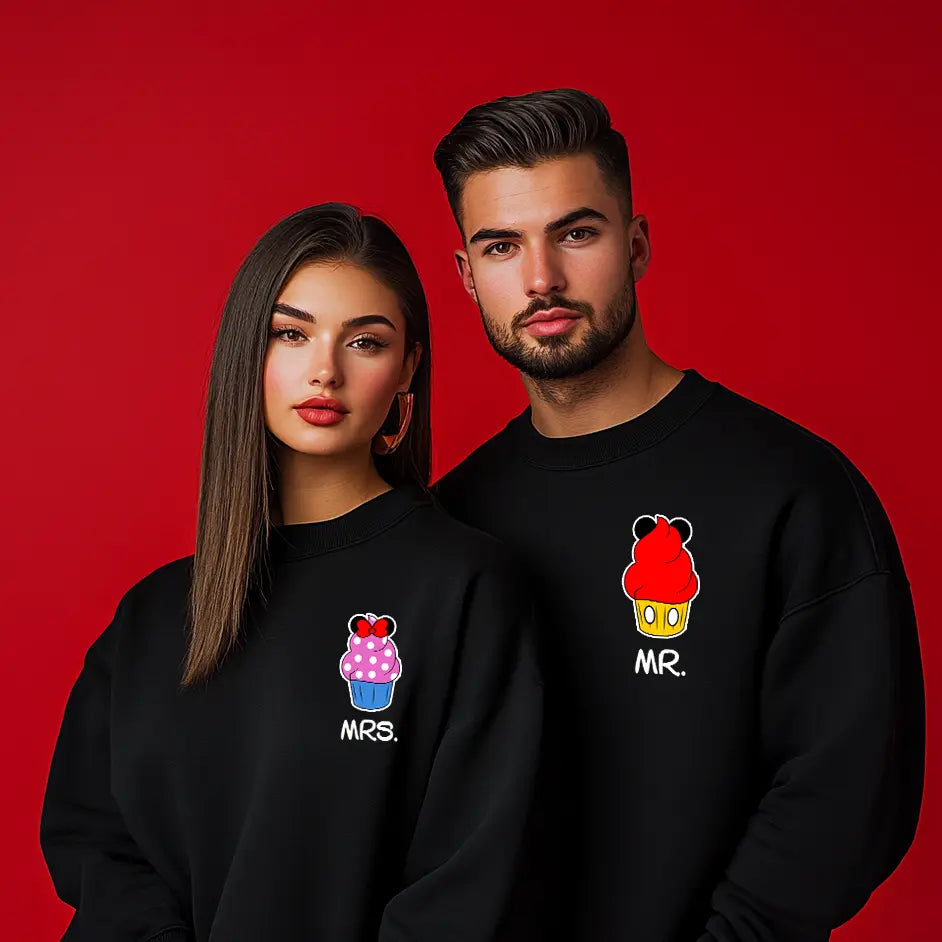 Unisex bluze pentru cupluri Mr. Mrs.