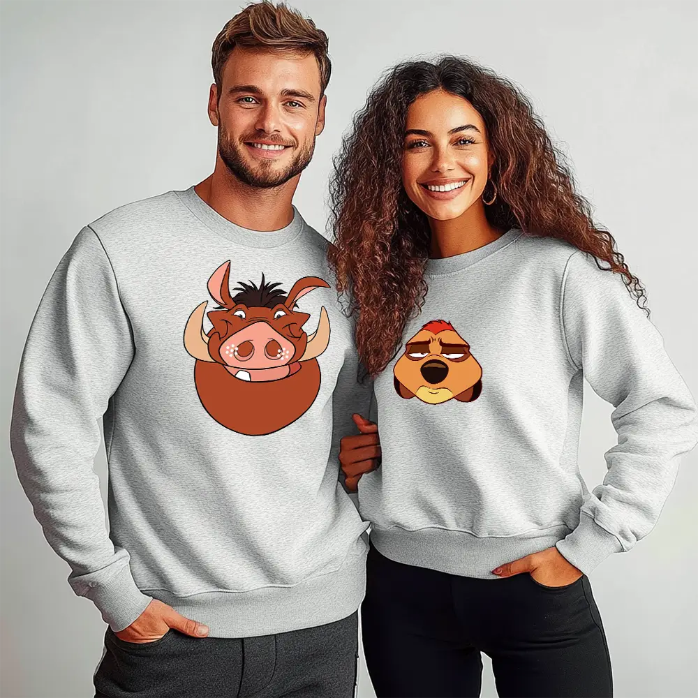 Unisex bluze pentru cupluri Timon & Pumba