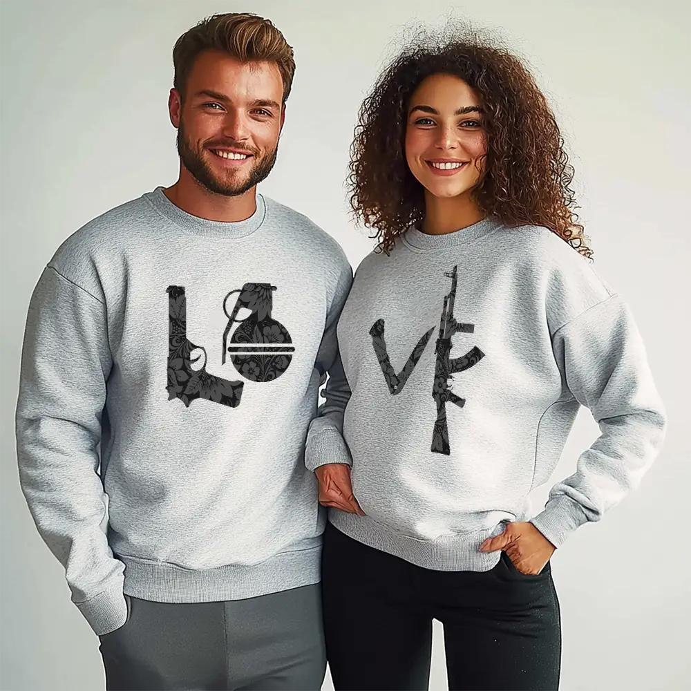 Unisex bluze pentru cupluri Lo Ve Ammo