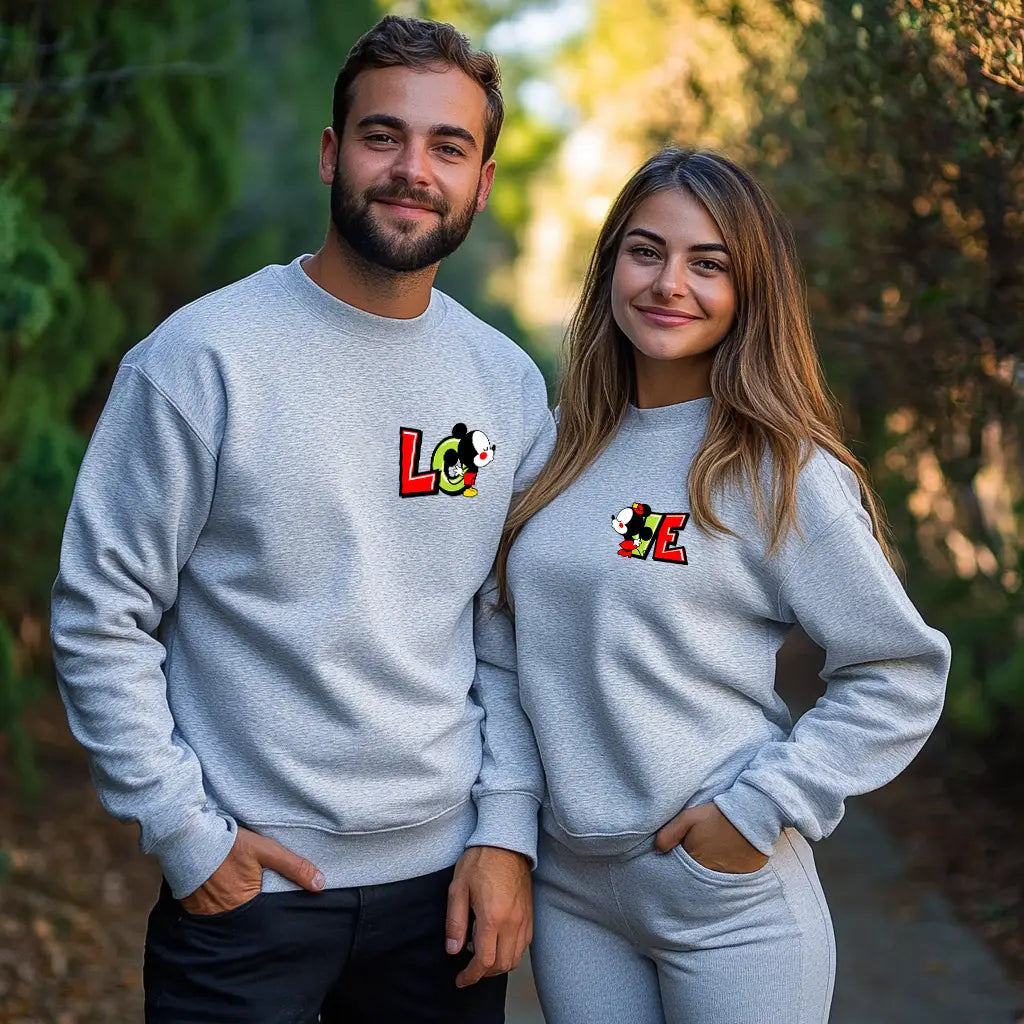 Unisex bluze pentru cupluri Lo Ve Mickey