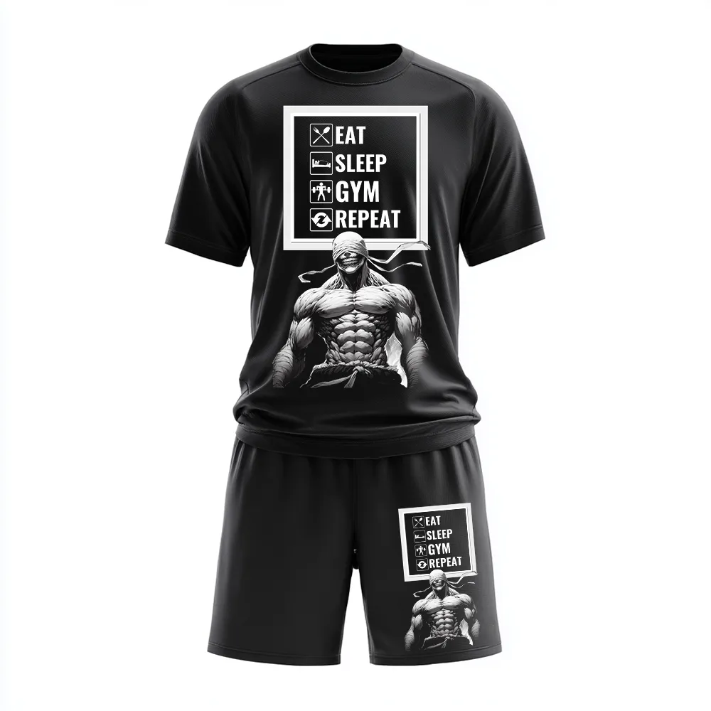 Set sportiv respirabil Eat Sleep Skull