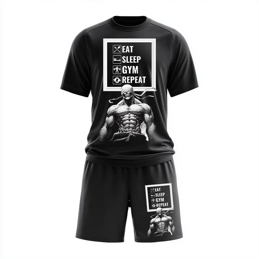 Set sportiv respirabil Eat Sleep Skull