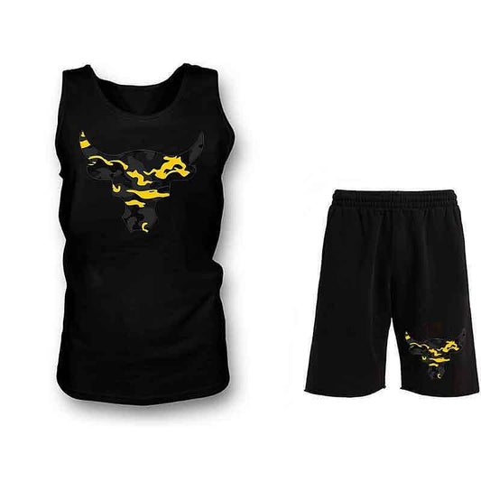 Echipamentul scurt maieuri Taur Yellow camo