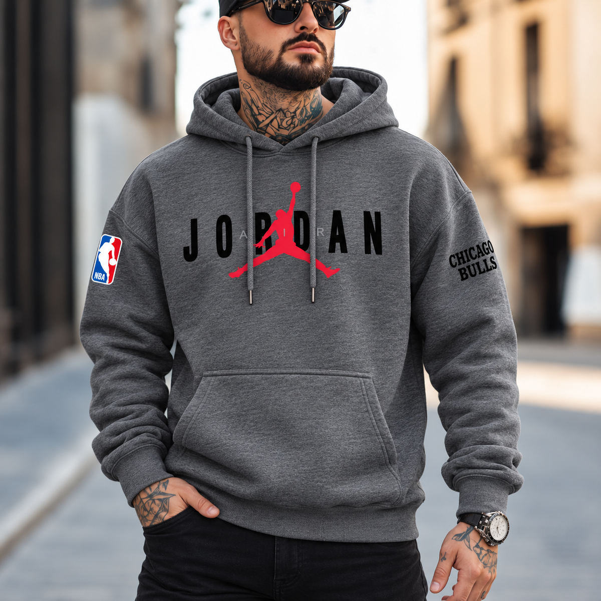 Hanorac JJJ Dark gray - față