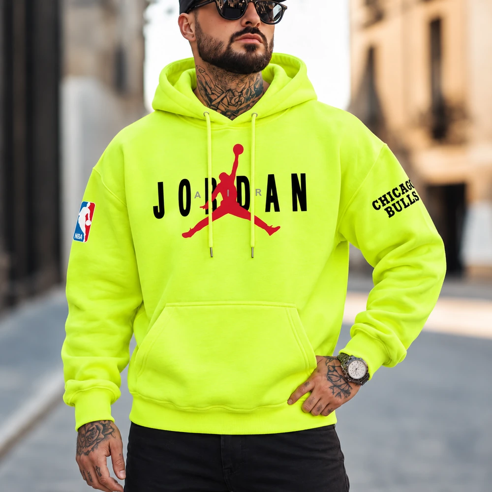 Hanorac JJJ Neon yellow - față