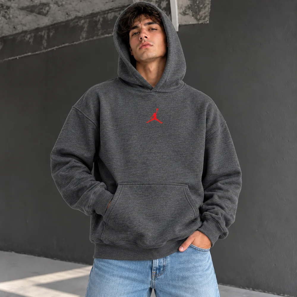 Hanorac JrdLog Dark gray - față