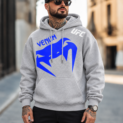 Hanorac SnakeBlue Heather gray - față