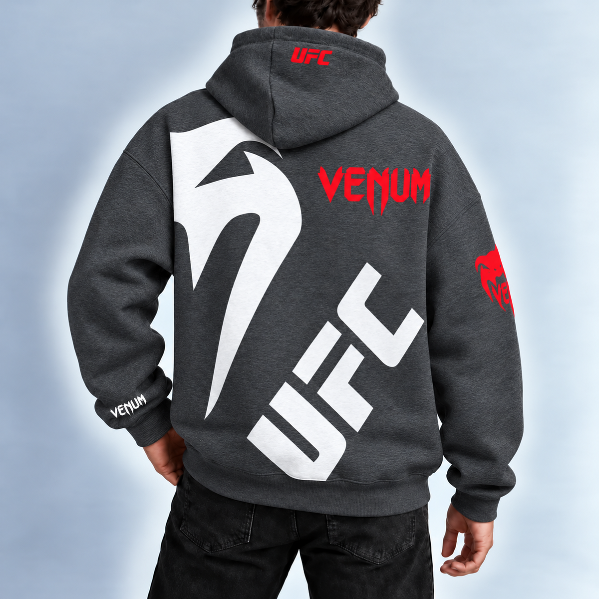 Hanorac SnakeUFC Dark gray - spate