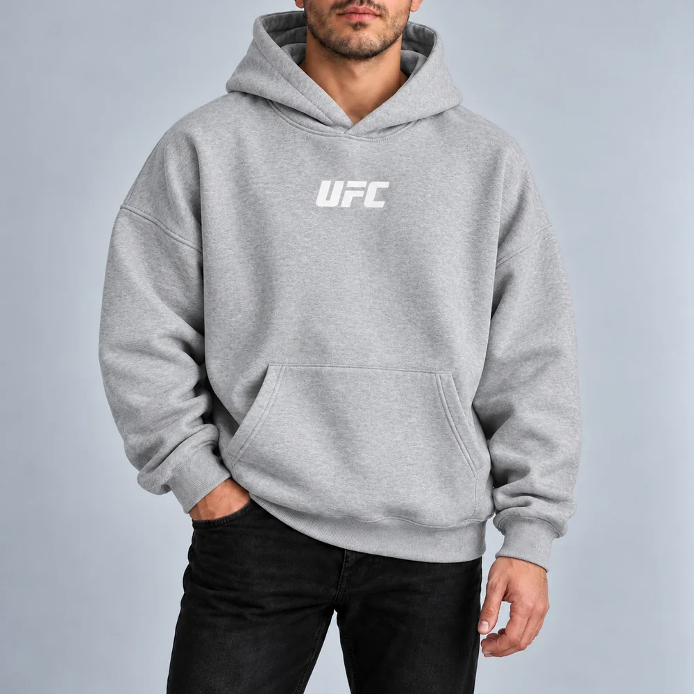 Hanorac SnakeUFC Heather gray - față