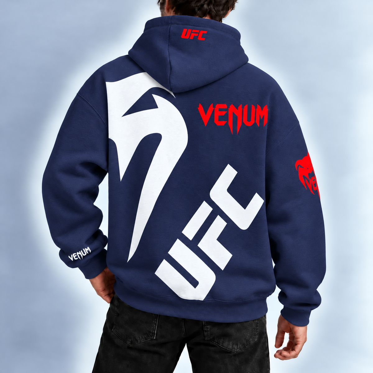 Hanorac SnakeUFC Navy - spate