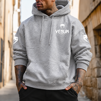 Hanorac SnakeV Heather gray - față