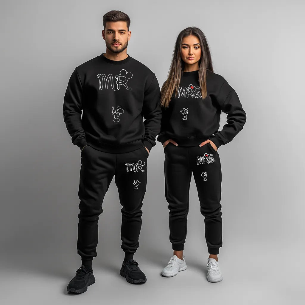 Hanorace + Pantaloni pentru cupluri Mr Mrs