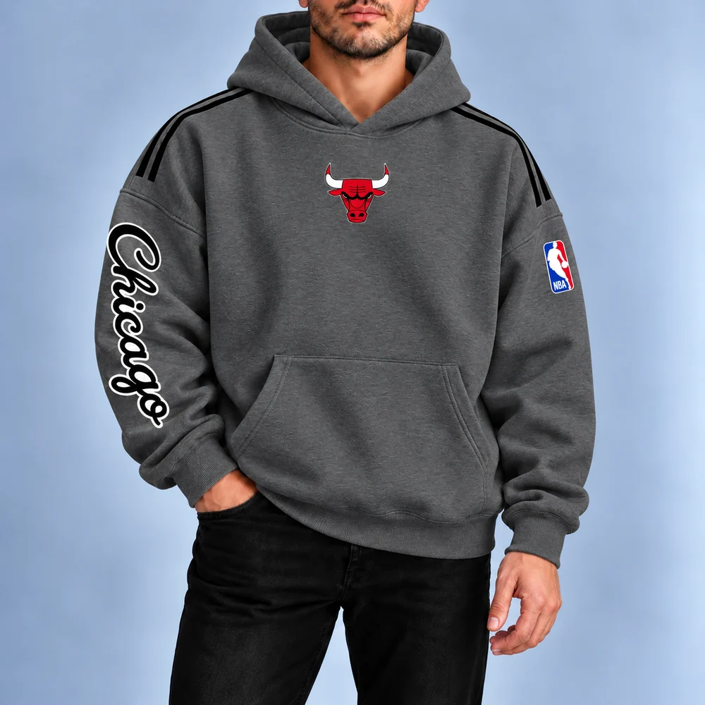 Hanorace Chicago Bulls Red Dark gray - față