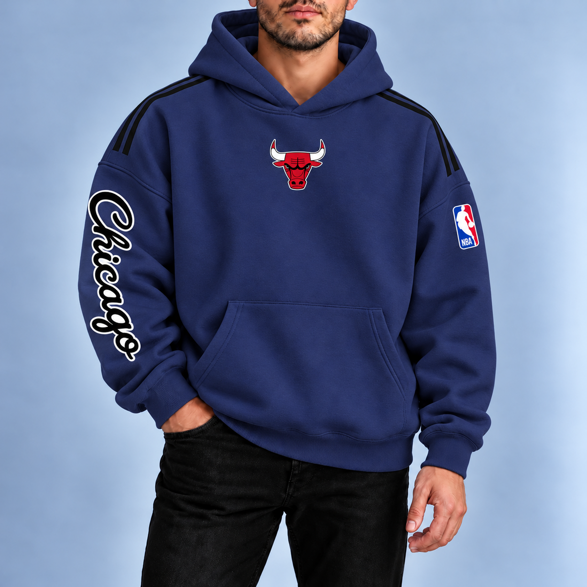 Hanorace Chicago Bulls Red Navy - față